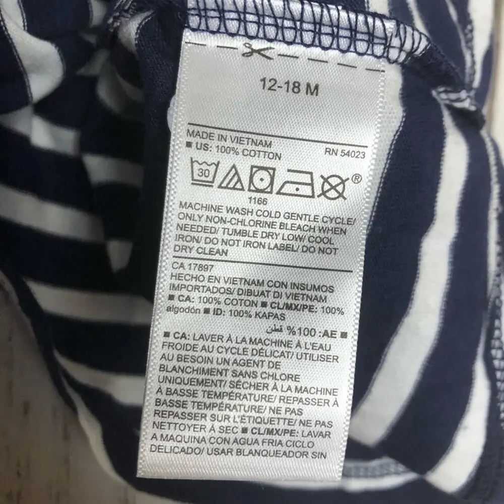 Old Navy Baby Girl Striped Tank Sz 12-18